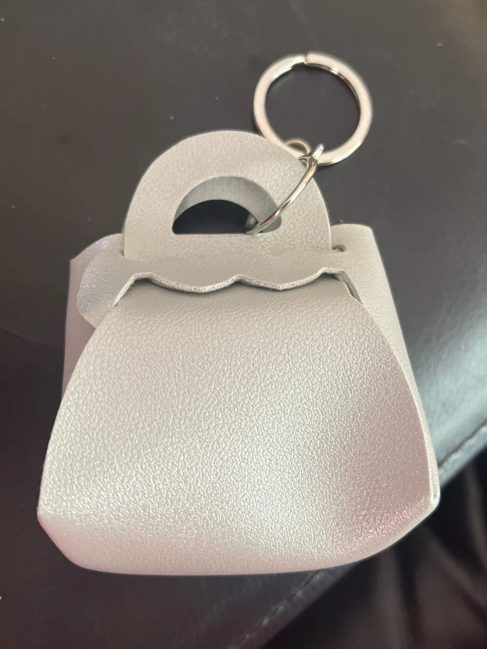 Silver Mini Purse Keychain Bag Charm - Compact Women’s Accessory